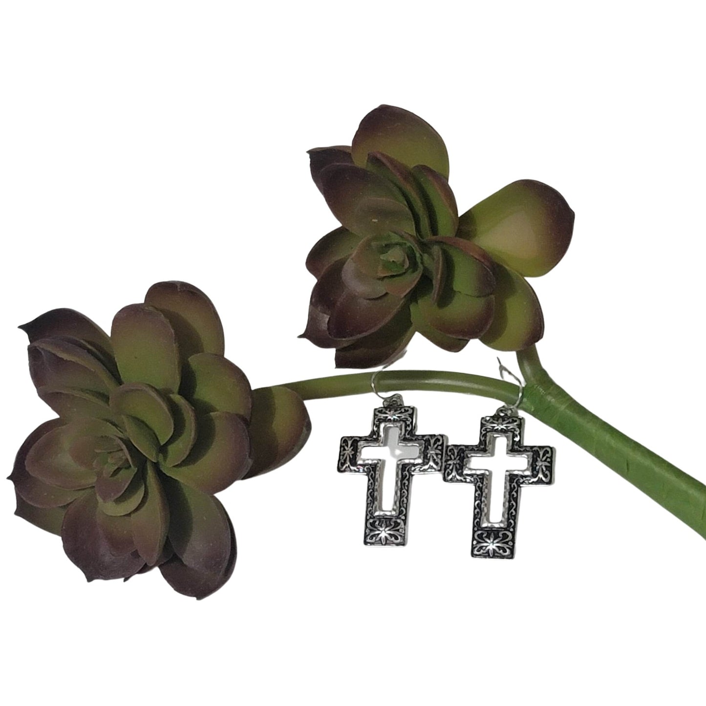 Western Cross Earrings