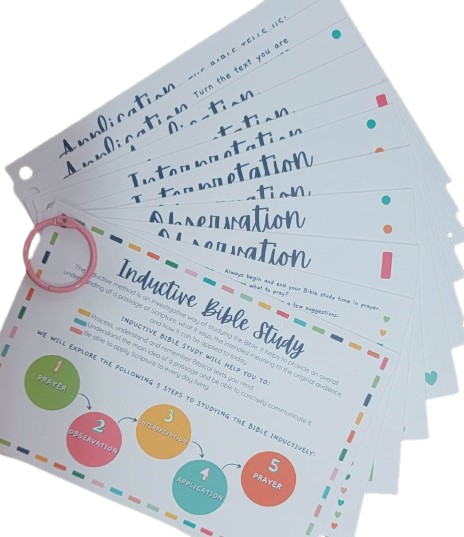 Inductive Bible Study Cards on a Ring