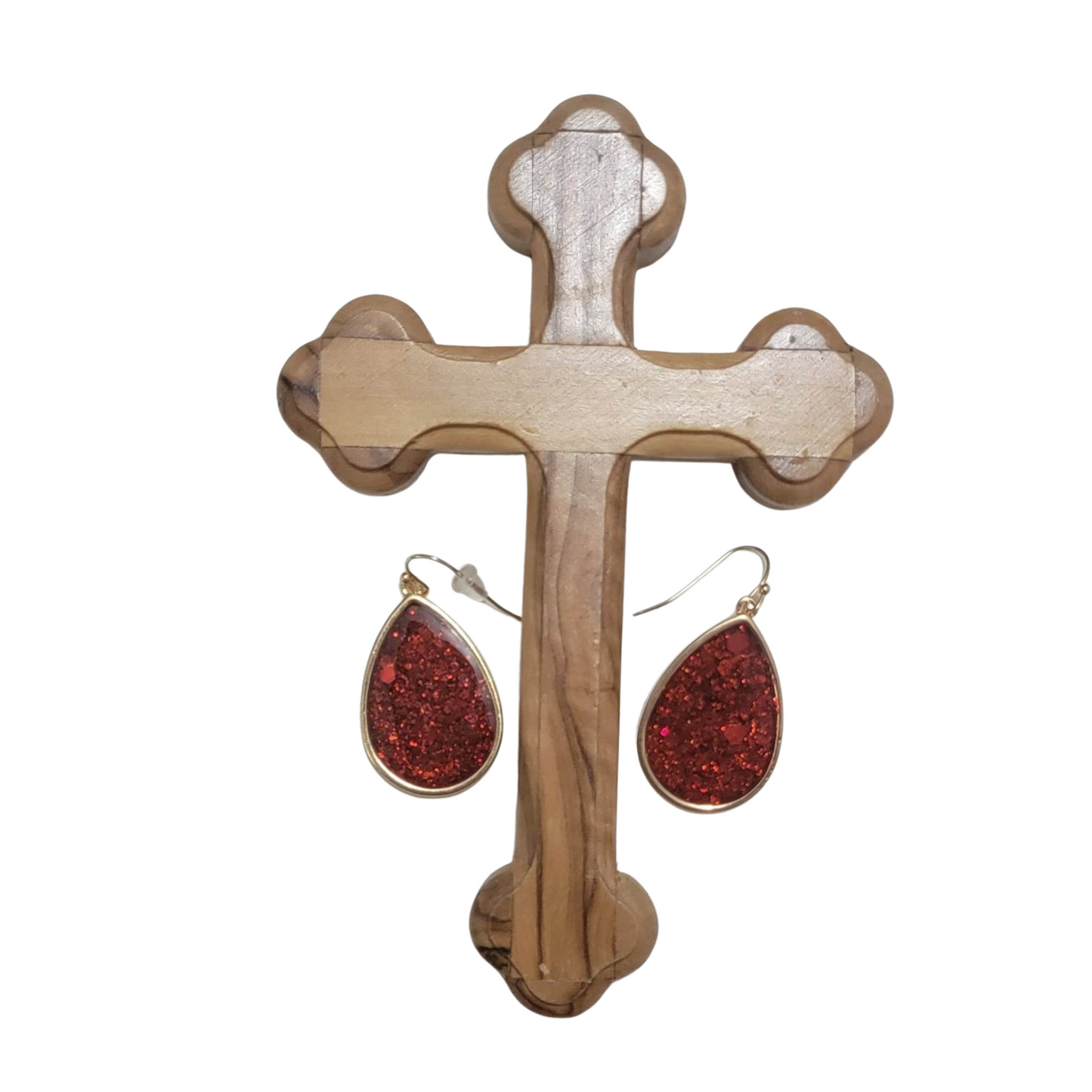 Red Teardrop Earrings