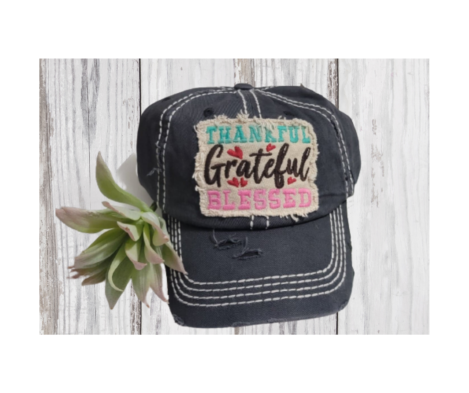 Thankful, Grateful, Blessed Women's Cap